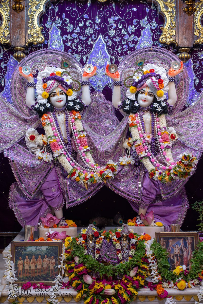 theholy_monk's tweet photo. Today's Singar Darshan 
ISKCON Temple Vrindavan 
Date: 10 Aug 2026

🍎🍊🍑Nitai Gaurang 🍑🍊🍎 https://t.co/N1WFyZr9q9