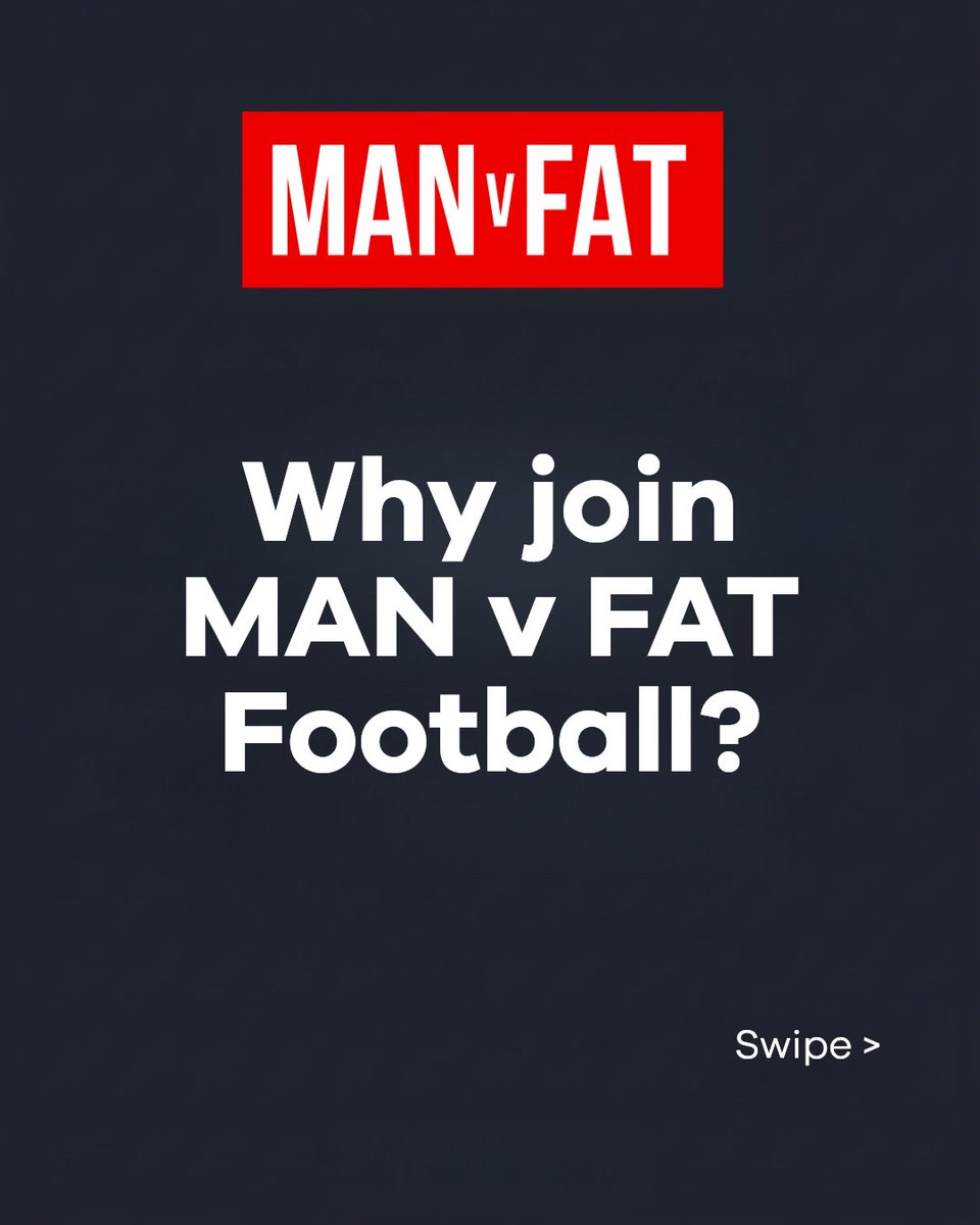 manvfat's tweet photo. Fancy getting fitter with football?

Join weekly small-sided sessions with structured support and a community of like-minded men.

It’s a simple routine that makes progress feel doable.

Sign up at https://t.co/vK2rbfI3W0 https://t.co/tGULolryKa