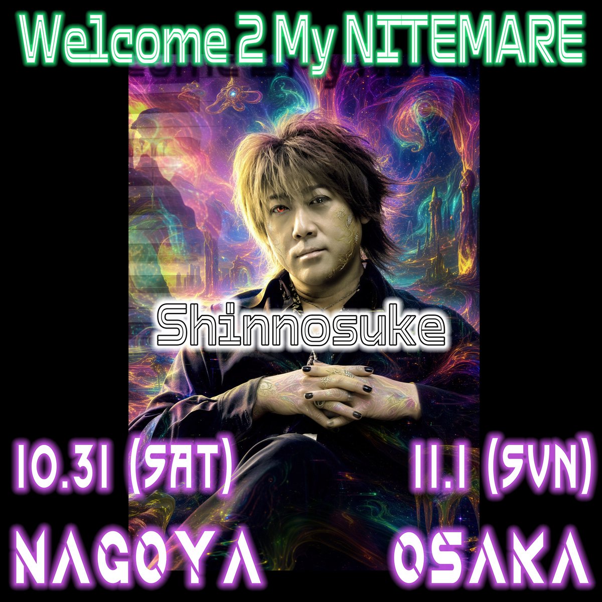 Shinnosuke_Syn's tweet photo. 【ライブ情報】

Shinnosuke 名阪ソロツアーが決まりました

詳細はまた改めて発表していきますので少々お待ちくださいませ

どうぞよろしくお願いいたします

・10月31日（土）名古屋
・11月1日（日）大阪