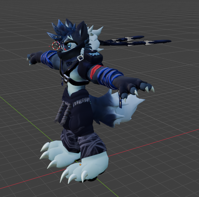 sea_cryptid's tweet photo. Western, a wolf ninja from Feral Mind, one of the game's three playable protagonists. Dark navy ninja outfit, cloth-wrapped arms, a red slash across the muzzle, claws that mean business. 🐺⚔️

#GameDev #IndieGameDev #3DArt #Blender #FeralMind https://t.co/PII33pMoEj