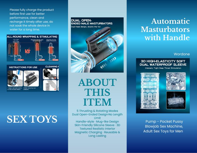 beckynsu's tweet photo. 🚀Level up your solo sessions with Wordone Automatic Masturbator with Handle
💟Dual open-ended design for no length limit + 5 thrusting &amp; rotating modes. Soft 3D-textured silicone sleeve, mug-style handle, magnetic charging &amp; fully waterproof
#MaleMasturbator #AdultToys #SexToys https://t.co/lqZL3R3MfY