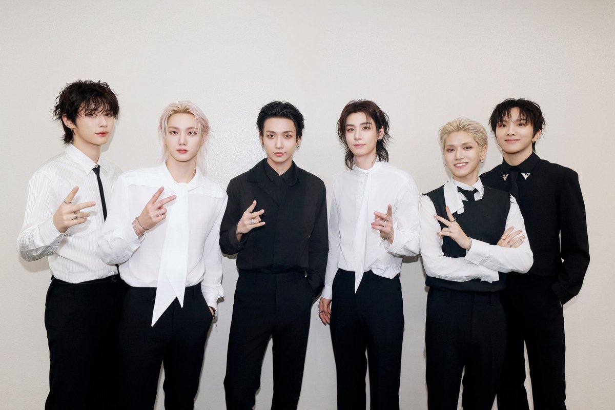 Ieehanc's tweet photo. BUSAN DAY 2 CHECK!
Wow, Onedoor you guys really brought the heat tonight! I thought I knew how passionate Busan could be, but you completely blew us away from the very first song! We went from our sleek black and white dapper look backstage to sitting right on the edge of the stage with our tour tees and slogans, just soaking in every second with you. Seeing all your glowing lightsticks and bright smiles from up there was the best view in the world. Did you lose your voice cheering for us? Because I almost lost mine singing for you, haha! Sleep tight tonight, my favorite people.