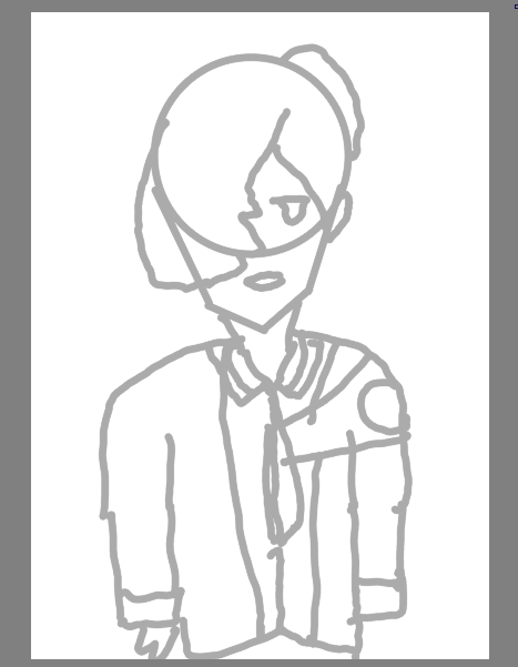 YeoFuru's tweet photo. drawing makoto from memory (ignore the bun i just got bored) https://t.co/24LYENaQ9V