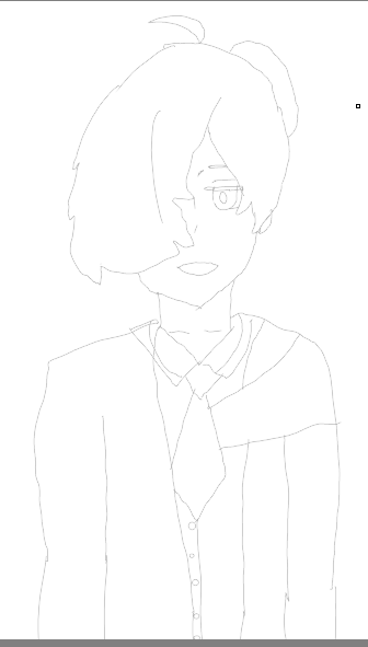 YeoFuru's tweet photo. drawing makoto from memory (ignore the bun i just got bored) https://t.co/24LYENaQ9V