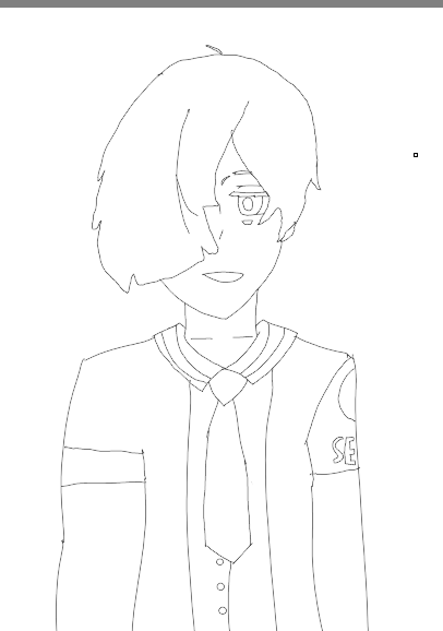YeoFuru's tweet photo. drawing makoto from memory (ignore the bun i just got bored) https://t.co/24LYENaQ9V