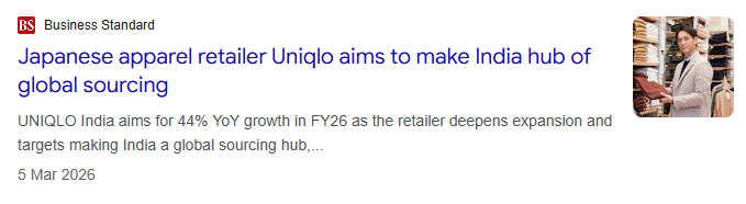 Ganwani's tweet photo. @Ajain112 UNIQLO sends the higher quality Indian products to Europe. Almost all of my UNIQLO shopping in the past one year from Poland says Made in India. https://t.co/siXzvvhJta