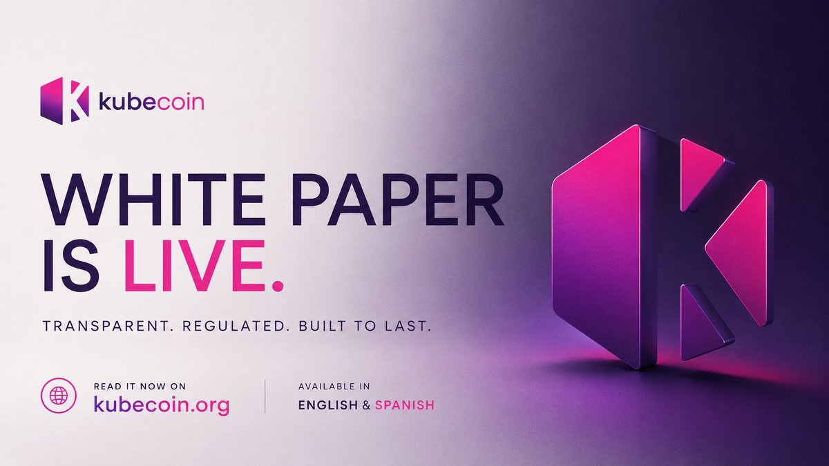 Kubecoin_'s tweet photo. 🦅 Big milestone for the KUBE community

As requested by CNMW, the official KubeCoin (KUBE) White Paper is now LIVE on https://t.co/YzUqHb1MUy. In both English and Spanish. 📄

Under the EU's new crypto rulebook (MiCA), every serious token must publish a full, honest White Paper before going to the public. We've done exactly that — and we're following the process properly with Spain's financial regulator, the CNMV.

Why this matters to you:
✅ Full transparency — the token, the project, the roadmap, and yes, the risks, all laid out in plain language.
✅ We play by the rules — no shortcuts, no fake promises, no scam-token games.
✅ You can read exactly what KUBE is and how it works, for yourself.

This is the difference between a project built to last and the rug pulls we've all been burned by. We'd rather show you everything. 🧾

👉 Read the White Paper: https://t.co/YzUqHb1MUy

More is coming very soon. Thank you for being early with us. 🚀

@Cardano