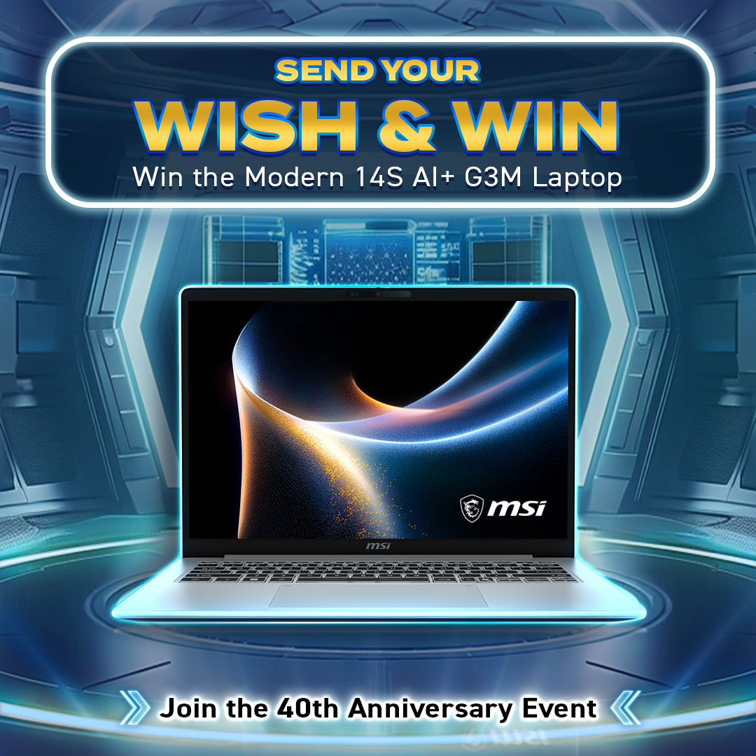 msigaming's tweet photo. Hit the link below to win an RTX 5080 VANGUARD, a Modern 14S AI+ Laptop, or exclusive Lucky gift pack! 🎁
https://t.co/S8jLjv3FJ7

How to get in:
🔹 Complete the Super Assembly Challenge on our event site
🔹 Leave a wish for MSI on the Memory Wall https://t.co/dBVlcFhYer