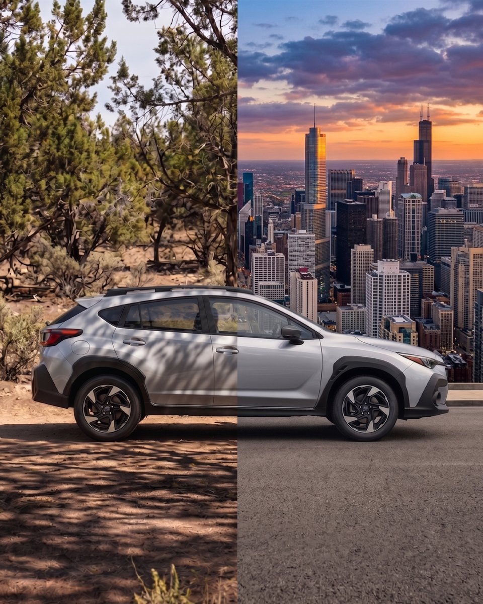 grupotarsl's tweet photo. El debate de siempre: en verano ¿turismo de ciudad o montaña y naturaleza al aire libre? 🌊📷  
#Subaristas #Crosstrek #SUV #SubaruEspaña https://t.co/r0qooIr2Pd