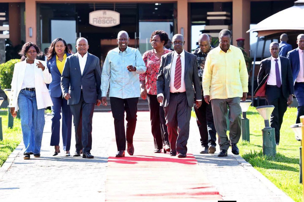 gladyswanga's tweet photo. In Naivasha, we are convening for the Joint Broad-Based Coalition Parliamentary Group and Governors Retreat. This gathering provides us with an invaluable opportunity to reflect on our progress, share insights to enhance development, and collaboratively address emerging national concerns.