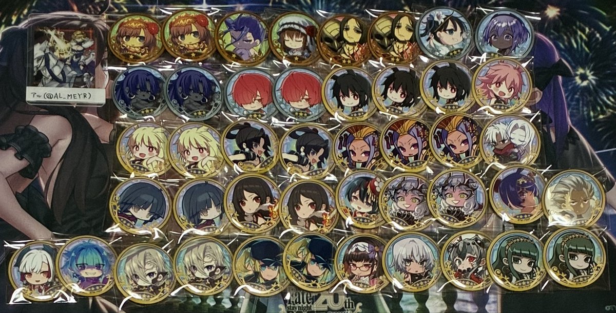 AL_MEYR's tweet photo. FGO Fate/GrandOrder ミニ最終再臨サーヴァント 缶バッジ 交換 譲渡
<譲>
画像1~5

<求>
同種 リリス
fes モルガン
ついコレ水着特典女主人公
画像1枠なしはリリスのみ
🟥🟦はリリス、バイノーラル特典、ついコレ女主人公のみ

または
定価+送料
リプに条件あります

プロカ必読 https://t.co/s9jFeAdZXf