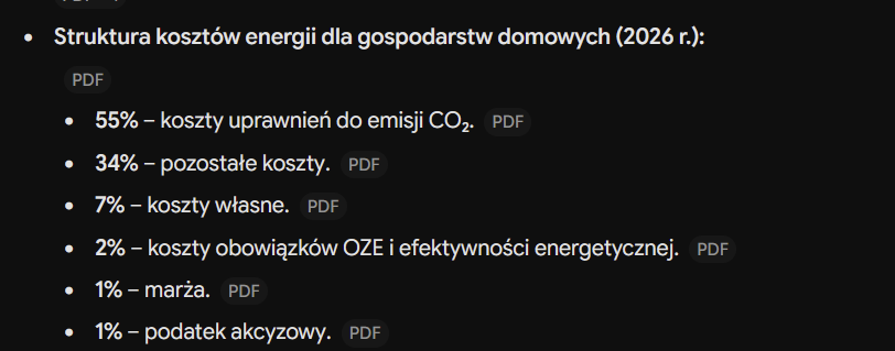 SakowiczPawel's tweet photo. Czy to jest normalne? 55% ceny prądu ma charakter inwestycji w niezrozumiałe dla nas instrumenty finansowe? https://t.co/cZsqsQHzak