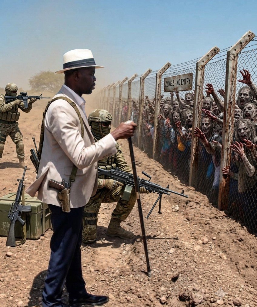 Wambuib4sky's tweet photo. Ati ordinary Kenyans huko Kilgoris walikua wamefungiwa nje ya fence kama zombies 😭 https://t.co/cna241w1u5