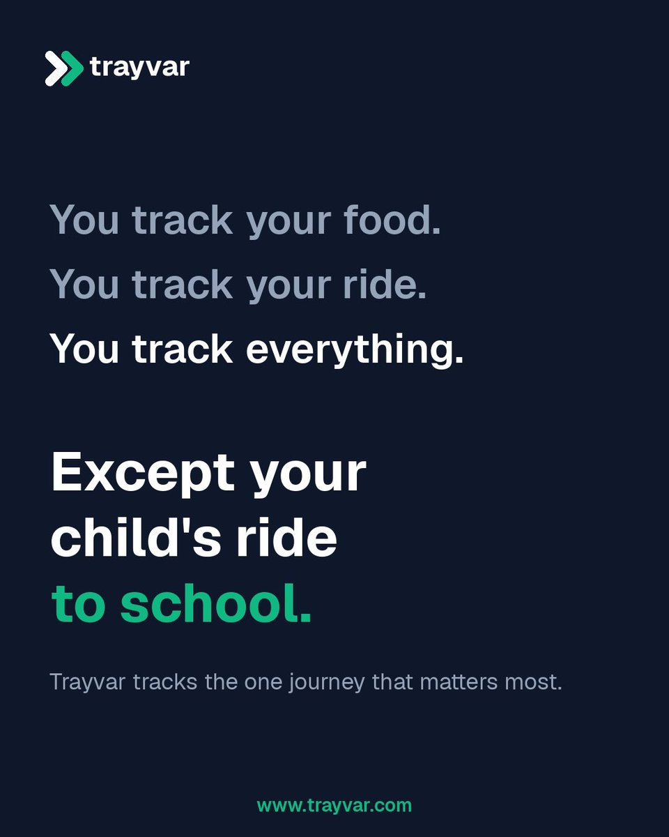 Trayvar_OS's tweet photo. Introduce Trayvar to your child’s school admin or their school fleet operator. 

#school
#transport
#safety
#analytics https://t.co/d78TsLPRll