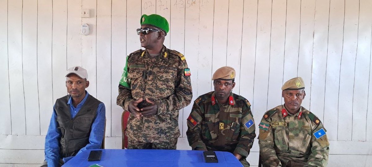 dhoorebbc's tweet photo. #Somalia: AUSSOM #Ethiopian contingent transferred the technical management of Buurhakaba Forward Operating Base (FOB) to the 60th Division of the Somali National Armed Forces.

The base has been manned by Ethiopian forces since 2014.

“This handover marks another important step in strengthening Somali-led security and advancing the progressive transfer of security responsibilities to the Somali Security Forces,” AUSSOM said.