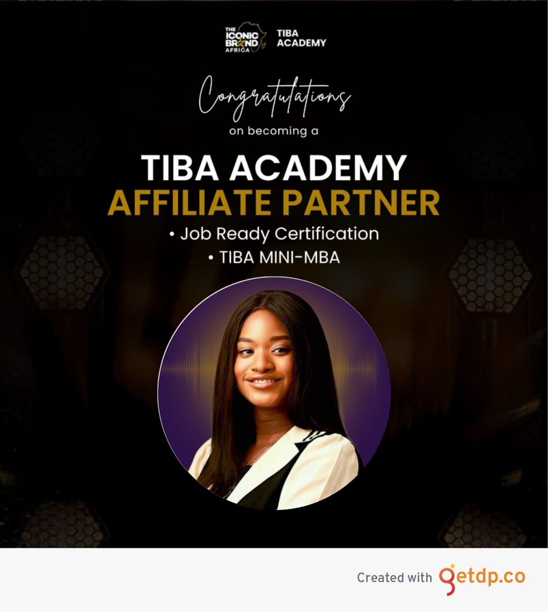 onyeka_chi47384's tweet photo. New achievement unlocked! 🔓
I’m officially a TIBA Academy Affiliate Partner for:🎓 Job Ready Certification (JRC)
🎓 TIBA Mini-MBA
If you're looking to build your skills and grow professionally, check them out.
JRC: Apply here⁠: 
Mini-MBA: Apply here⁠: 
Code: CHISOM https://t.co/x2OfJpmoJf
