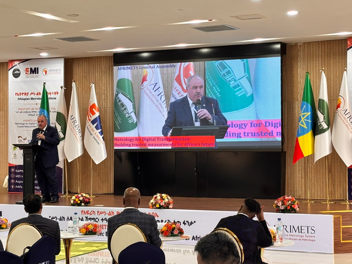 SMIICGS's tweet photo. 🤝 SMIIC &amp; AFRIMETS Strengthen Cooperation

At the 19th AFRIMETS General Assembly in Addis Ababa, SMIIC and AFRIMETS signed an MoU to enhance cooperation in metrology, capacity building, technical activities, and knowledge exchange.

#SMIIC #AFRIMETS #Metrology https://t.co/H577uJhZCv