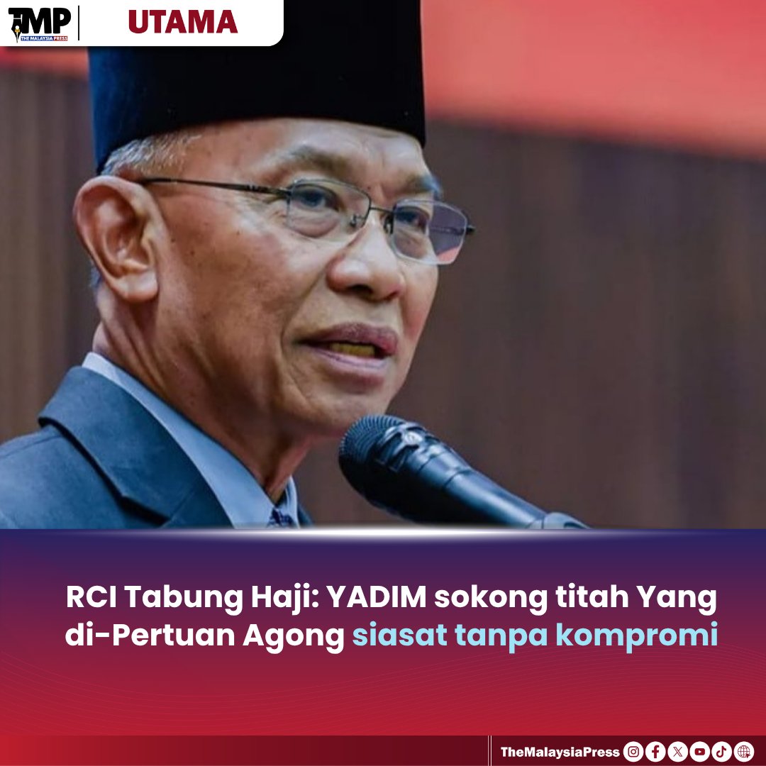 TMPNews_'s tweet photo. RCI Tabung Haji: YADIM sokong titah Yang di-Pertuan Agong siasat tanpa kompromi

Berita selanjutnya di ruangan komen

#themalaysiapress #bangsamalaysia #informasiberfaktamembukaminda https://t.co/6boIOQK7LZ