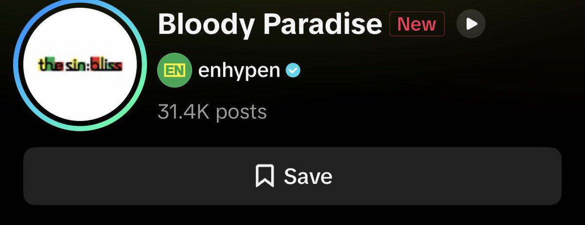 enhapopbase's tweet photo. ‘Bloody Paradise’ has surpassed 31K posts on TikTok. https://t.co/QBunn5rRia