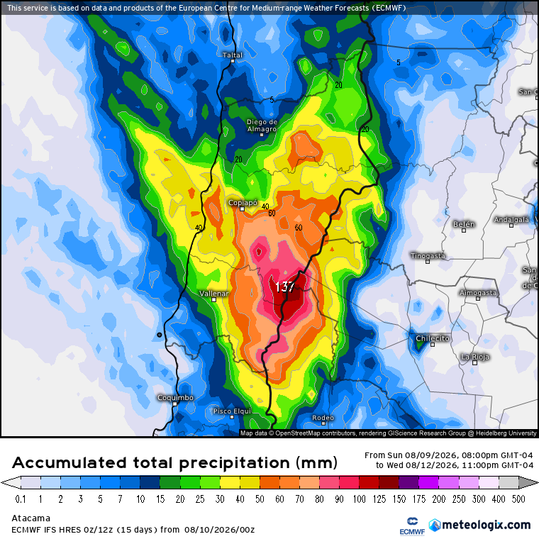 EdoWeatherman's tweet photo. Reporte matutino.

Mientras en el norte comienza a organizarse la nubosidad, que desde esta noche ya puede dejar algunos chubascos. En la zona central seguirá estable con bajas temperaturas.

Este martes y miércoles se espera un evento más dañino que el 2015 en la zona norte, principalmente regiones de Antofagasta y Atacama. Vea mis reportes anteriores para los detalles.

El jueves las precipitaciones llegan a la zona central y sur, por otro evento.

Y si a usted le aparece en su celular lluvia desde el jueves hasta el lunes, no se asuste, la suma de todos esos días en la zona central no superará lo que en el norte caerá en menos de 30 horas.

Actualizaciones en la tarde.