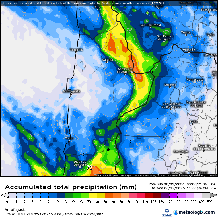 EdoWeatherman's tweet photo. Reporte matutino.

Mientras en el norte comienza a organizarse la nubosidad, que desde esta noche ya puede dejar algunos chubascos. En la zona central seguirá estable con bajas temperaturas.

Este martes y miércoles se espera un evento más dañino que el 2015 en la zona norte, principalmente regiones de Antofagasta y Atacama. Vea mis reportes anteriores para los detalles.

El jueves las precipitaciones llegan a la zona central y sur, por otro evento.

Y si a usted le aparece en su celular lluvia desde el jueves hasta el lunes, no se asuste, la suma de todos esos días en la zona central no superará lo que en el norte caerá en menos de 30 horas.

Actualizaciones en la tarde.