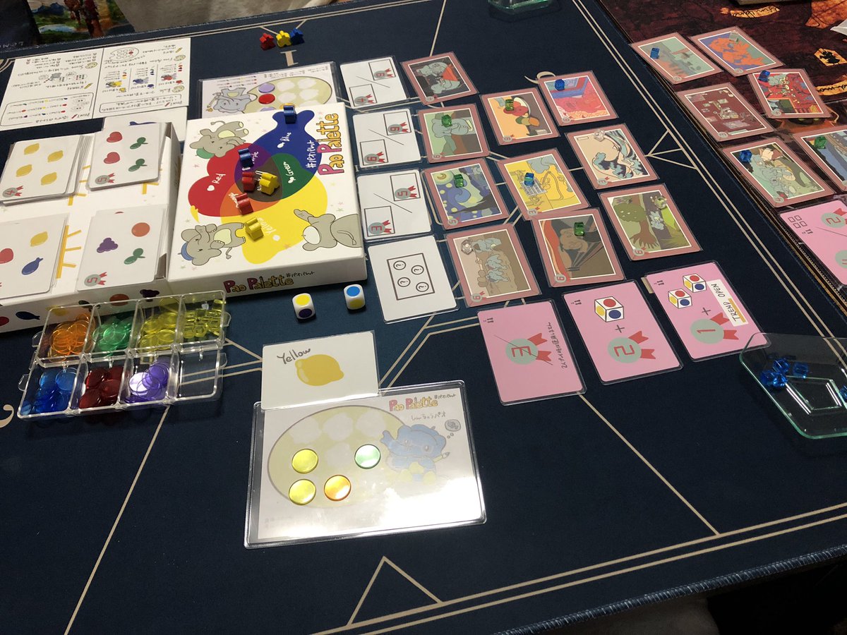 mitukuni0214's tweet photo. ボードゲーム遊んだ〜

・コンペンテレ
・ゆび感クレーンゲーム
・パオパレット

コンペンテレはラウンドごとに
ゴーレムの素材を集めて
最後は勝利に関係なく追加パーツで
自分だけのゴーレムを✨
追加パーツの種類がもっと欲しい…

＃ボドこし https://t.co/hkQ9VZUWxR