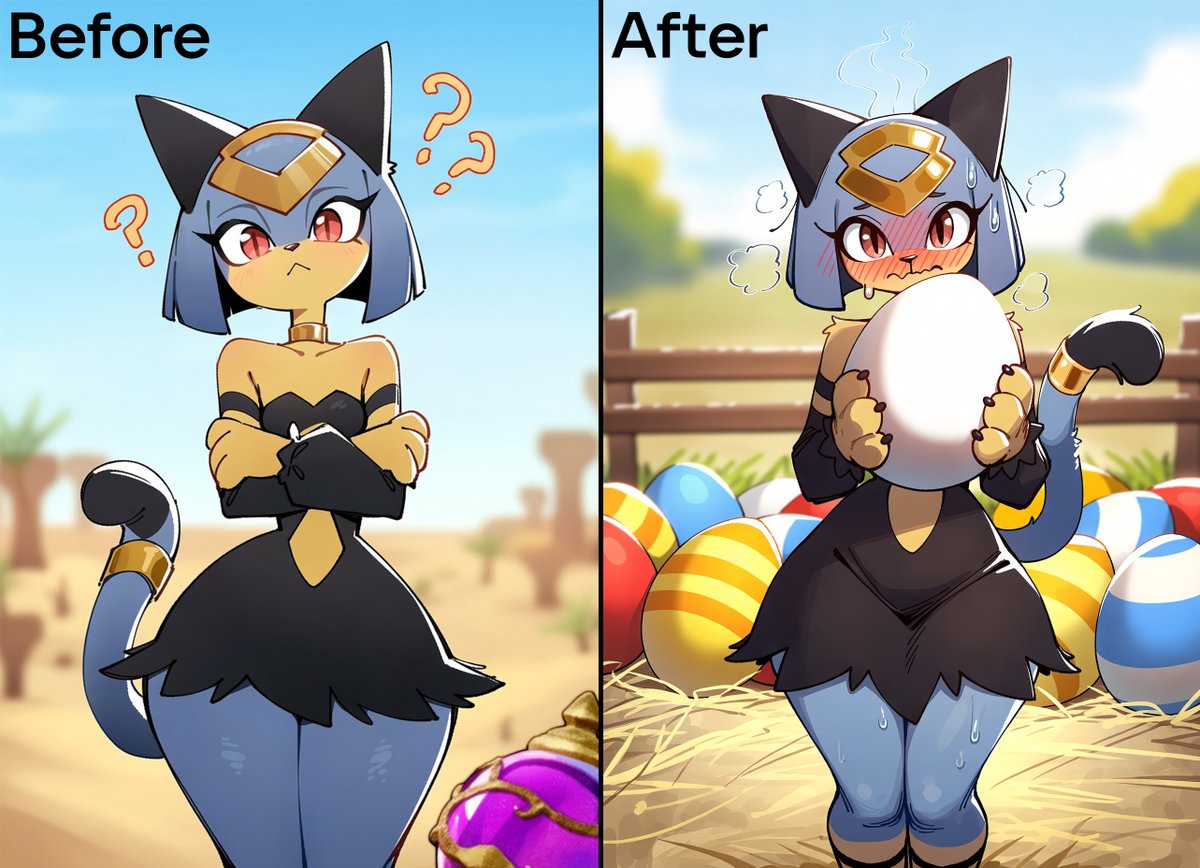 generatornaya's tweet photo. Hey @grok, I can't figure out the point of the "before and after in palworld", explain https://t.co/Zsc5i4W47l