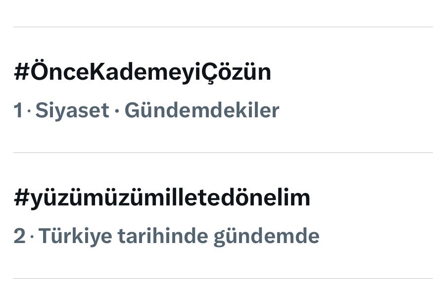 mihribanugurluu's tweet photo. Yüzünüzü millete dönerseniz kademeyi hemen çözersiniz zaten Sayın İktidar ve yasa yapıcılar ….. 

🇹🇷 Türkiye gündemi:
🥇 #ÖnceKademeyiÇözün — 1. sırada

🌍 Dünya gündemi:
🔥 #ÖnceKademeyiÇözün — 11. sırada

Bu artık sadece Türkiye’nin değil, dünyanın da dikkatini çeken bir mücadele.

Kademe konuşuluyor. Kademe büyüyor. Kademe susmuyor✋

@EmadDernegi