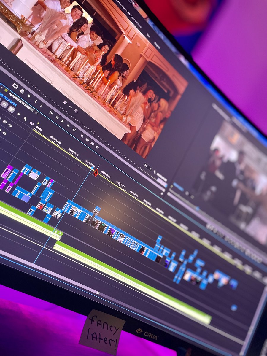 AJProductions82's tweet photo. BTS - Post-Production:

Ava's Sweet 16's Timeline

#Cinematography #SonyFX6 #Sweet16Video #PremiereProTimeline #VideoEditing #VideoEditorLife #OldBermudaInn #StatenIsland #Adobe #BTS #PostProduction #AJProductions https://t.co/DNaY5wQhet