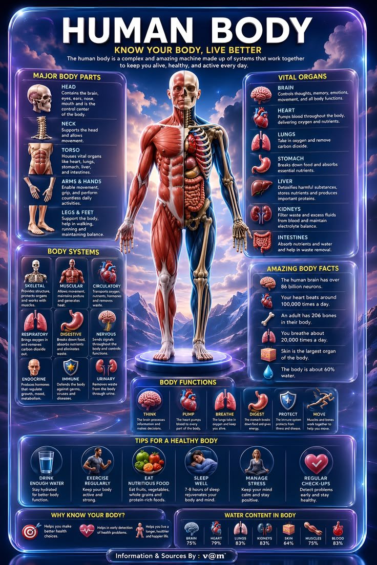 LinaAIDaily's tweet photo. Human Body Explained in 3D | Complete Anatomy, Body Parts, Organs &amp; Health Facts https://t.co/QOYX0sTDGP