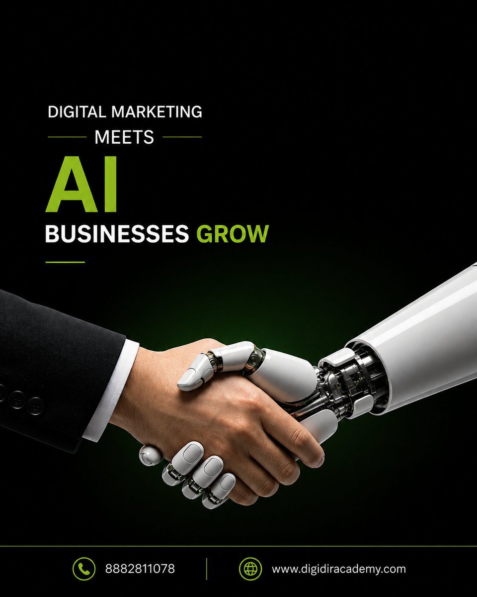 digidiracademy's tweet photo. AI is transforming digital marketing in 2026.
Smart marketers are using AI tools for SEO, content creation, ads, automation, and analytics to work faster and get better results.
Learn the tools that help businesses grow, with DigiDir Academy !
#AI #Marketing #SEO #GoogleAds #job https://t.co/1tn0SWgTms