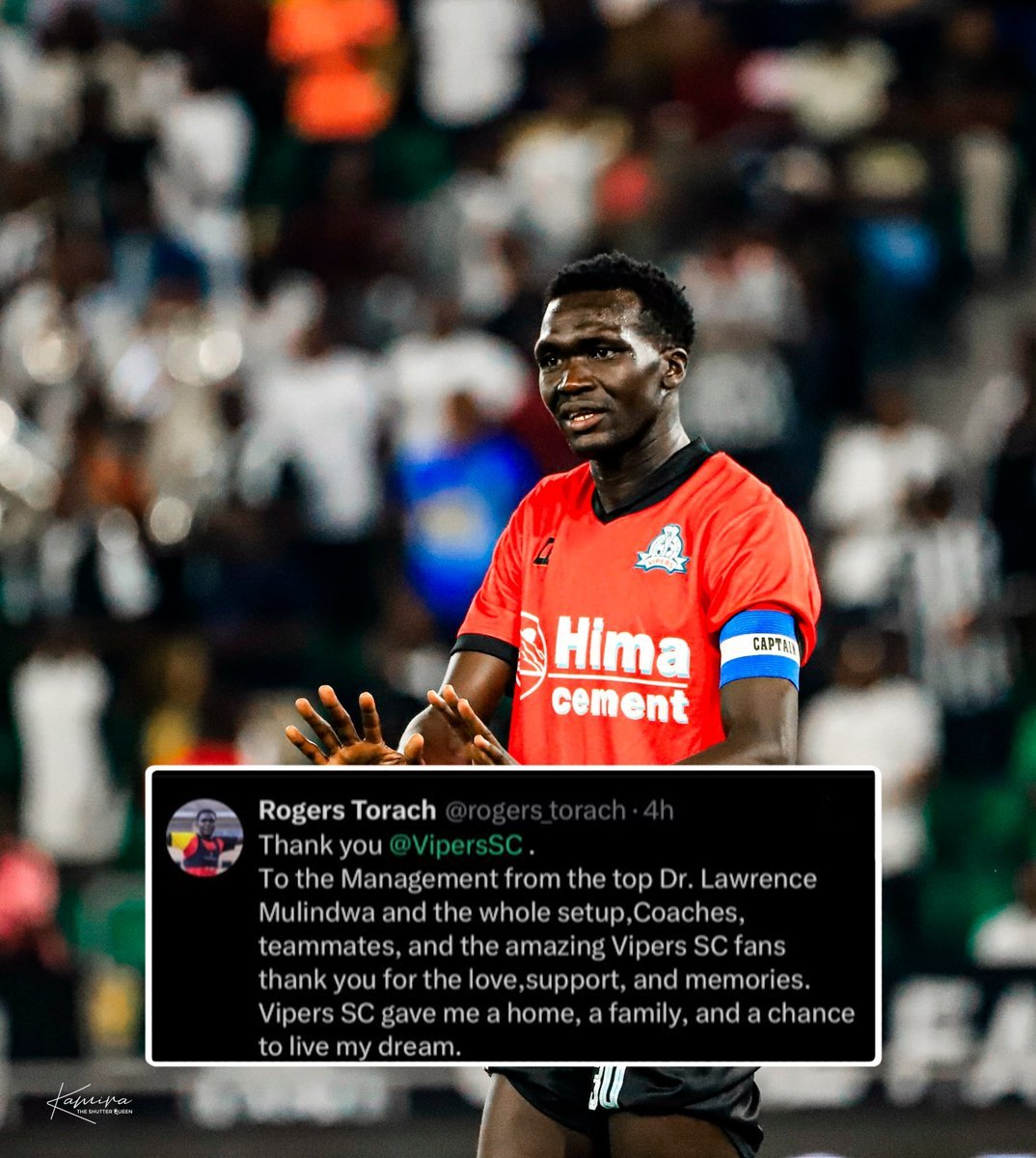 VipersXtra's tweet photo. Grateful Captain was to the Vipers Family. ..
All the best Black Mamba @rogers_torach ❤️🖤
#VenomsUpdates #Viperssc
#OneTeamOneDream #HalaVipers https://t.co/nAKsZ1S4XB