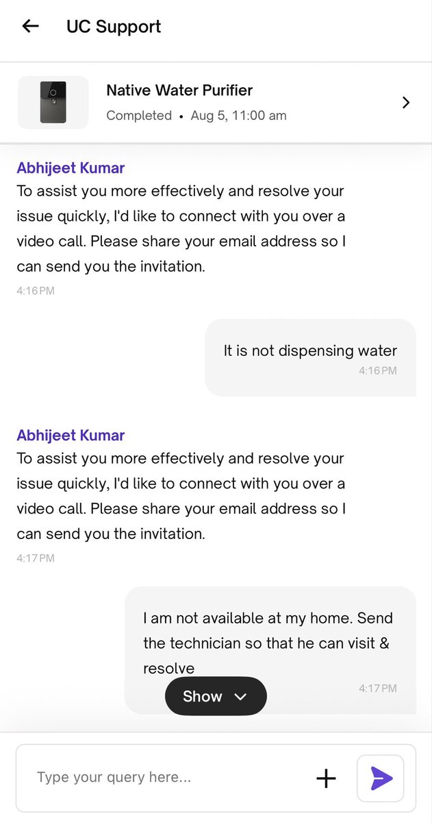 rrrohitttt's tweet photo. @UC_Assist What kind of non sense is this Urban Company? https://t.co/fQREXiaLWe