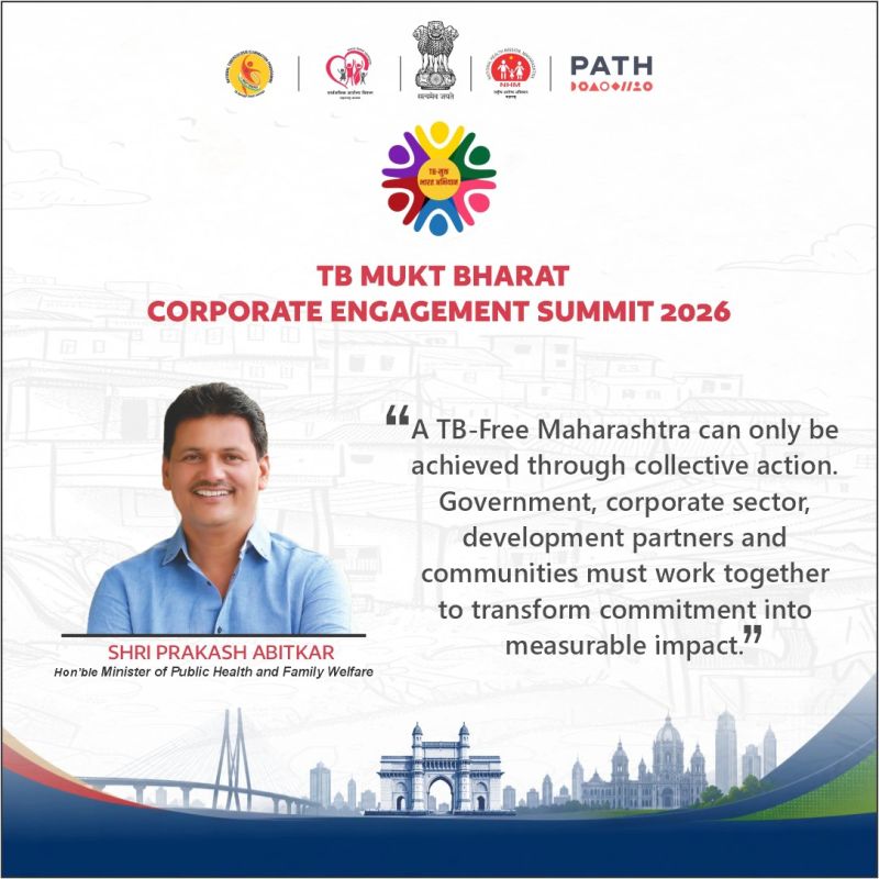 tbalertindia's tweet photo. Take Charge Against TB. 🇮🇳
Strong corporate partnerships, CSR, innovation and community action can accelerate India’s journey towards a TB-free future.
Join the TB Mukt Bharat Corporate Engagement Summit 2026 and turn commitment into action.
#TBMuktBharat #EndTB #CSRForHealth https://t.co/pvNOuIhG6a