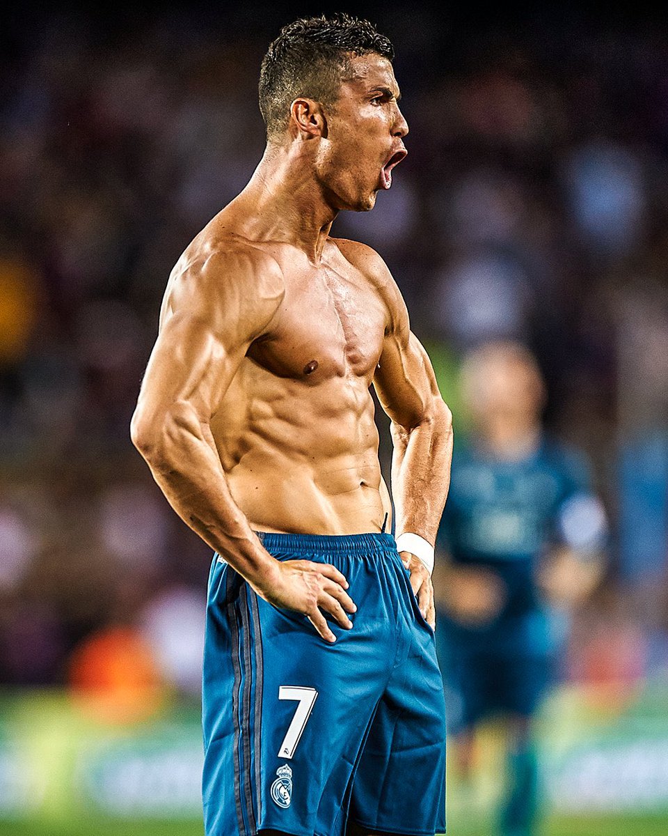 Footballtweet's tweet photo. 📅 On this day, 9 years ago, Cristiano Ronaldo celebrated like this after scoring against Barcelona in the Spanish Super Cup. 😤💪

𝗜𝗖𝗢𝗡𝗜𝗖. 🥶

🚨 𝗥𝗘𝗠𝗜𝗡𝗗𝗘𝗥: He was sent-off for diving two minutes after scoring and compounded matters by pushing the referee after being shown a second yellow card.