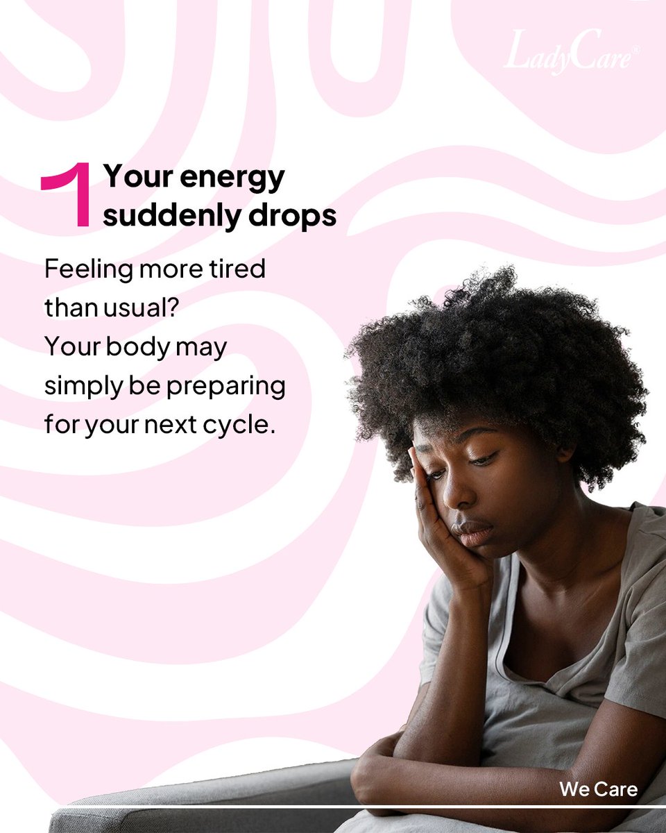 LadyCareNG's tweet photo. Sometimes feeling tired, craving your favourite snack, or becoming a little more emotional isn't random.

✨ Which sign do you notice first before your period starts?

Tell us in the comments

#LadyCare #WeCare  #KnowYourBody https://t.co/wQ5ZTBIQge