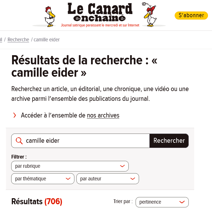 SimonRotig's tweet photo. Bonjour le @canardenchaine, 

Confirmez-vous que @frhaz signe « Camille Eider » dans vos colonnes ? 

Pourquoi ne signe-t-il pas, le cas échéant, sous son propre nom ? 

Et pourquoi C. Eider ne fait-il pas partie des « auteurs » sur le site du journal ? https://t.co/JdDtvuQRnW https://t.co/OMQoXkX4kN