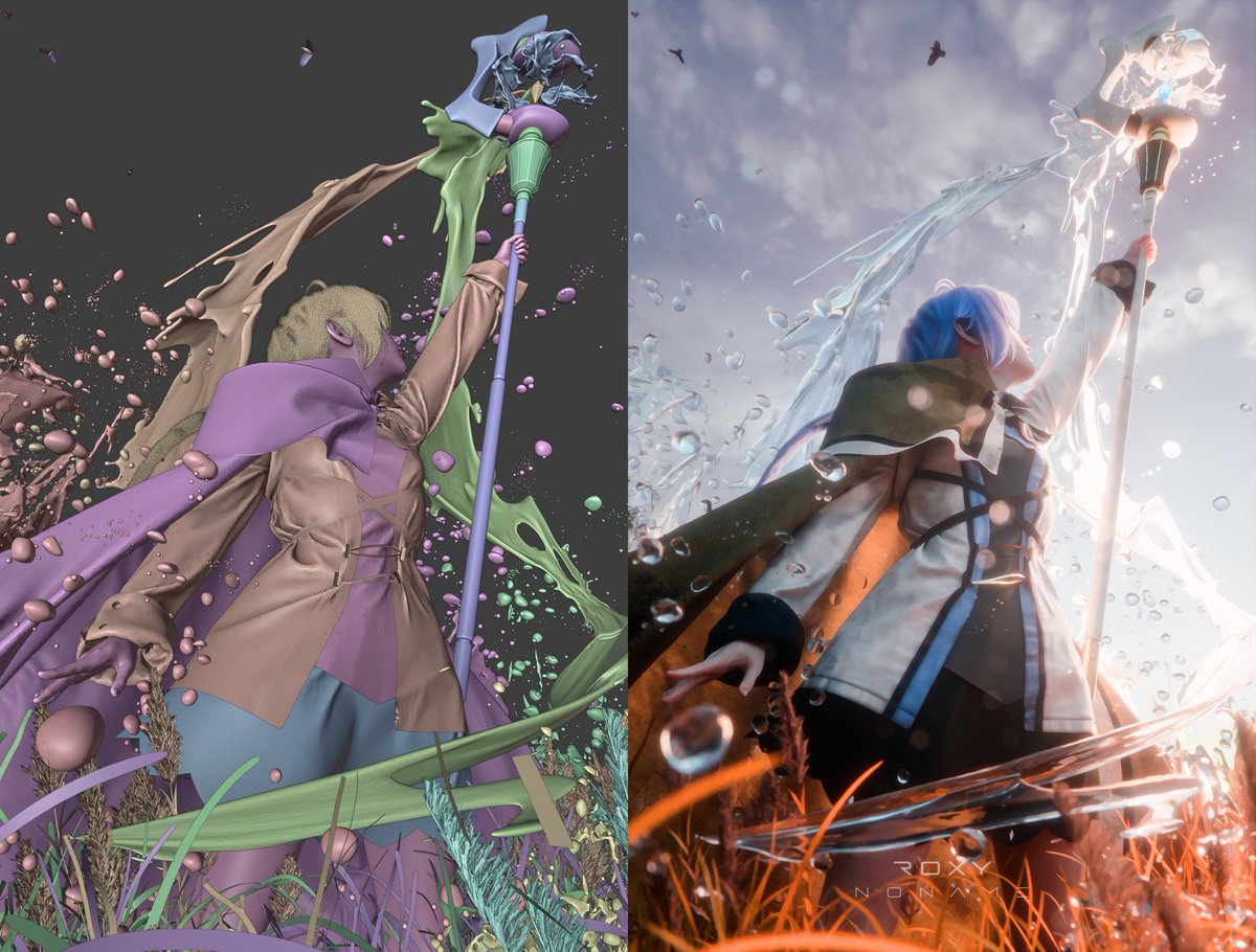 NoName_0369's tweet photo. Viewport vs Render https://t.co/bwkd3FQq31