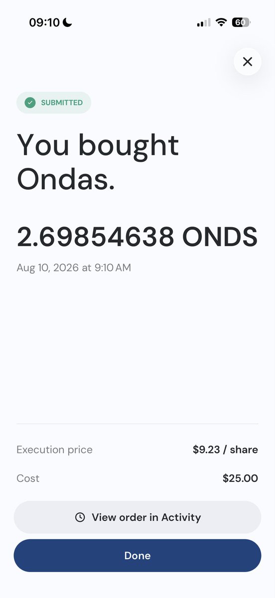 alephile's tweet photo. Loved! Favorite part of the piece: “…I like to enter a stock after it has retraced to a price level I find attractive, while the underlying business fundamentals has continued to improve materially.”

For anyone that wants to buy $ONDS Daya Stocks has it at https://t.co/ig28OUhj57 24/7 trading with 0.25% fees