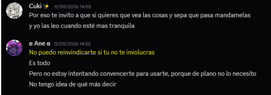 NessieUsagi's tweet photo. Si insistir es acoso, ¿porque le insiste tanto a Cuki para que se metiera en el video? ¿Porque decirle "que si no accedía a colaborar contigo ella iba a quedar mal parada"?
Si tanto te importan las victimas, porque no fuiste capaz de respetar que una victima no quería participar? https://t.co/oZUtGfGpht