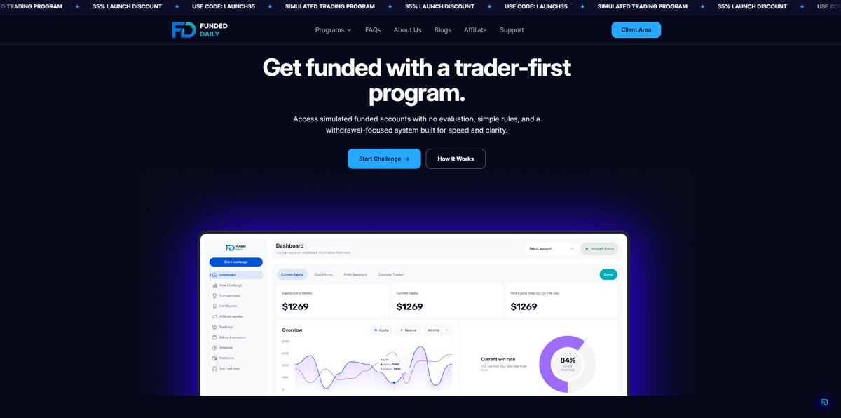 Miless_FD's tweet photo. @FundedDaily website is looking CLEAN. 🔥

Fresh design, simple navigation, and everything you need in one place.

Don’t take my word for it check it yourself. 👇
https://t.co/MBWugZHPdm https://t.co/OzTnnmcWPZ