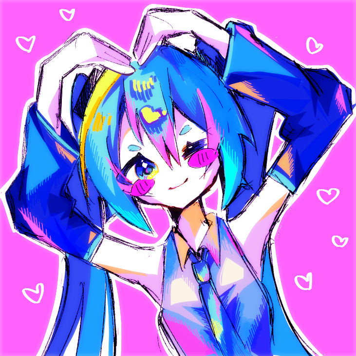 P_c3__01's tweet photo. 毎日初音ミク書いて成長のっける【289日目】
　#初音ミク　#ハートの日 https://t.co/XkN5IMVS3c