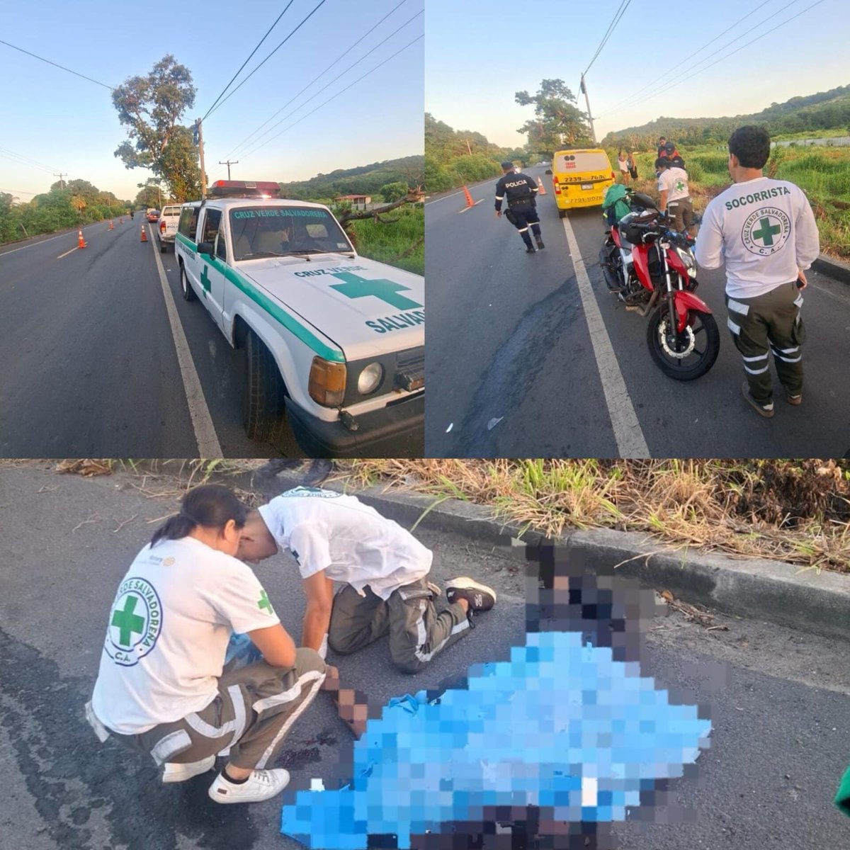 laredaccionsv's tweet photo. #Nacional | Un hombre murió tras ser atropellado en el kilómetro 46 de la carretera Litoral, en el sector de playa El Amatal, La Libertad Costa.

Elementos de Cruz Verde Salvadoreña, seccional Majahual, acudieron al lugar para brindar asistencia a la víctima, pero constataron que ya no presentaba signos de vida.