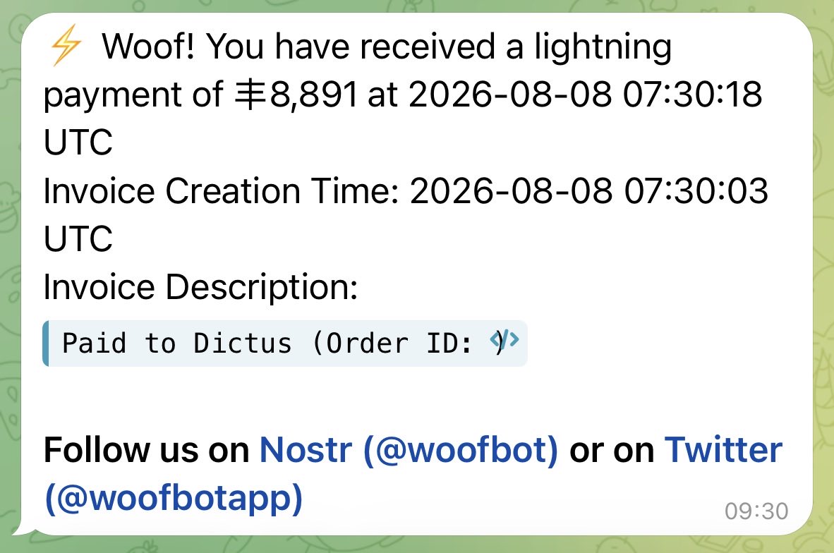 getdictus's tweet photo. Not a Stripe notification.

Even better: our first Lightning donation through the new Dictus website ⚡️

8,891 sats.

To the person who sent it: thank you. It means a lot. https://t.co/T2HIUg6cNN