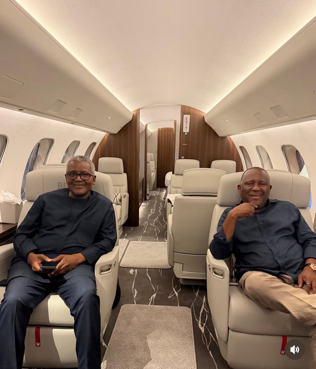 Plangjidatom's tweet photo. This is a very risky decision by both of their personal advisers. The African Big Two should not be allowed to travel on the same aircraft at the same time, given the enormous risks involved.

We are not praying for anything bad to happen. Our concern is simply about protecting the lives of two of Africa’s most valuable and influential individuals. One unfortunate incident could result in an immeasurable loss to their families, businesses, and the continent at large.

We should never forget the tragic death of Access Bank CEO, Dr. Herbert Wigwe, who lost his life alongside his wife and son in a helicopter crash. May their souls continue to rest in peace.

We do not want to see such a tragedy happen again. Billionaires, executives, and other high-profile individuals should learn from past tragedies and take every reasonable precaution when it comes to their safety.
