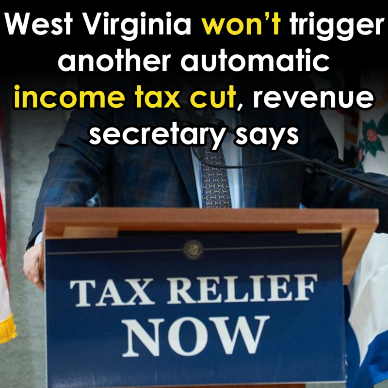 wvstatejournal's tweet photo. West Virginia will not trigger an automatic personal income tax cut for fiscal year 2028 after revenue calculations fell short of the state's required benchmark.
Get the full tax breakdown in the comments β¬οΈ
#WVGov #WVEconomy #WVPolitics #TaxNews #wvnews https://t.co/19MIuk93qb
