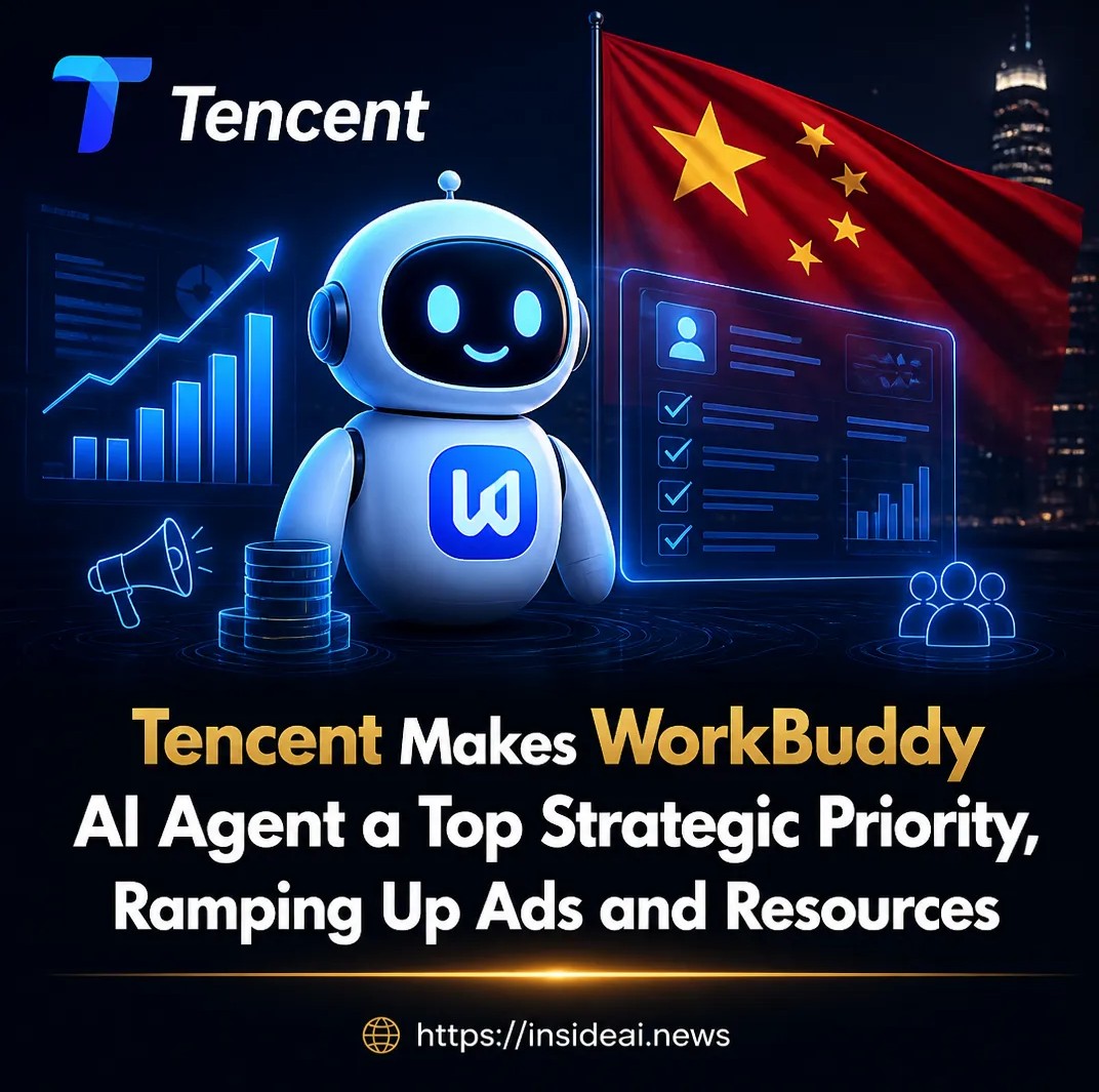 InsideAIDaily's tweet photo. Tencent is betting big on a desktop AI agent called WorkBuddy, putting ad campaigns in Beijing and Shenzhen and treating it internally like the next WeChat. But can it deliver? Full story: https://t.co/7s97qRgPX8

@TencentGlobal 
@TencentAI_News https://t.co/Str7RURiO6