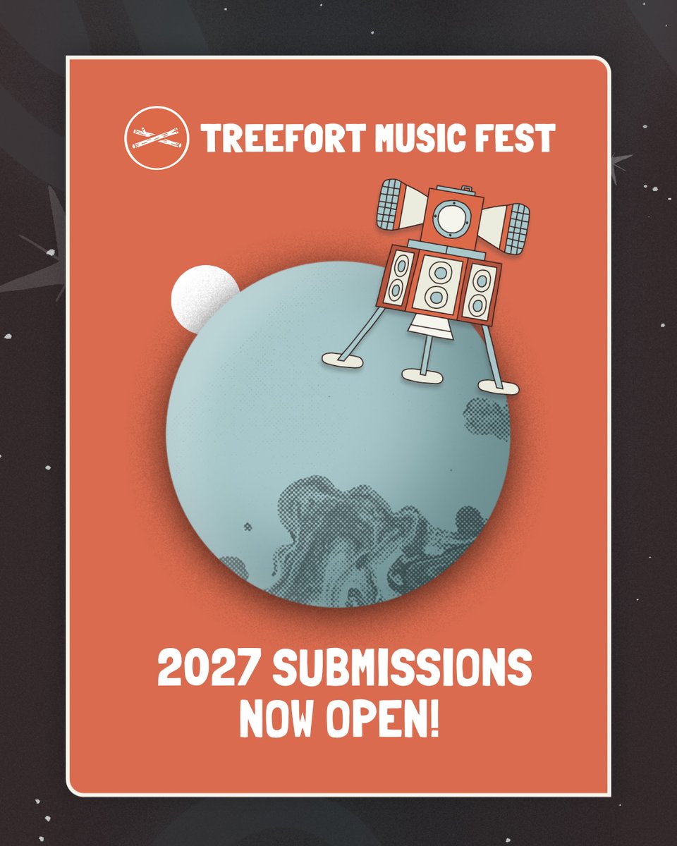 treefortfest's tweet photo. 🚀 SUBMISSIONS OFFICIALLY OPEN!
Calling all musicians, performers, artists, comedians, chefs, queens, tech-heads, filmmakers, and everything in between: Submissions havre officially opened! 
🔗 https://t.co/5BFmYBDq3z https://t.co/C9DzlCiI93