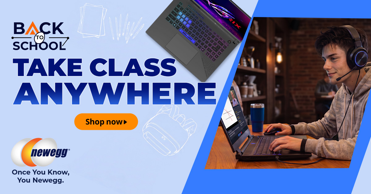 NeweggCan's tweet photo. Back-to-School Laptop Savings️
Shop laptops ready for the new semester, while deals last.

Learn More: https://t.co/YrSfmF95wj
#BackToSchool #BackToSchoolSavings #StudentDeals #Newegg #TechForSchool https://t.co/d29AZ0KdpG