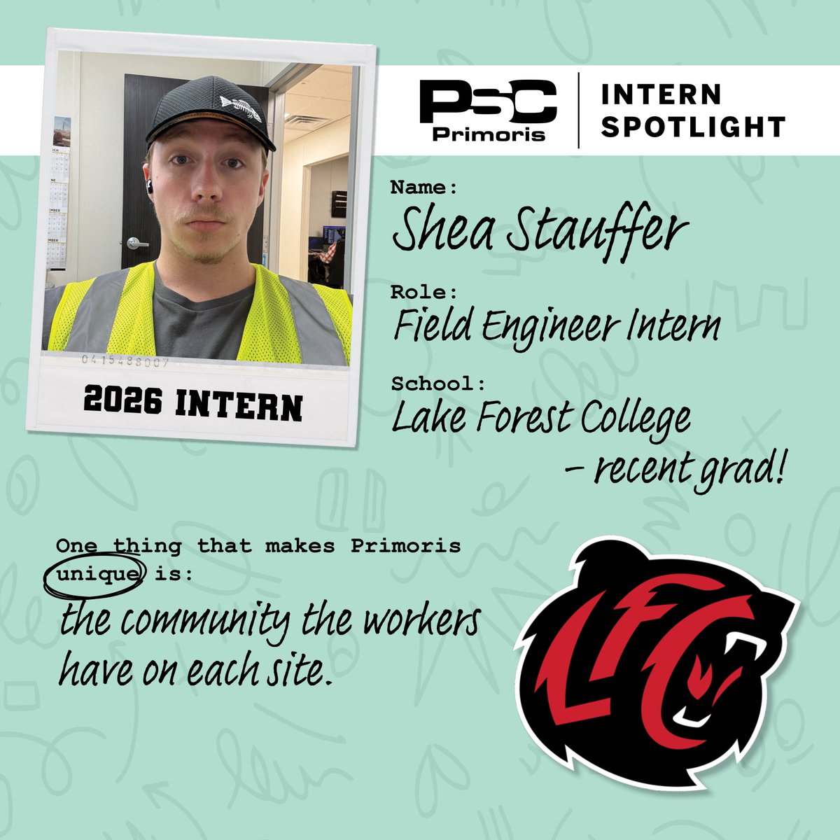 PrimServices's tweet photo. Let’s meet another group of our interns as they reflect on their time with us and share the moments that helped shape their summer.

📷Abigail Handy, TJ Schaeffer, Julio Rosiles, Shea Stauffer

#ThePowerOfPrimoris #ConstructionInternship #InternSpotlight #SummerInternship https://t.co/PzcgNivELu